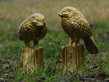 Set vogels op stam - goud - alu