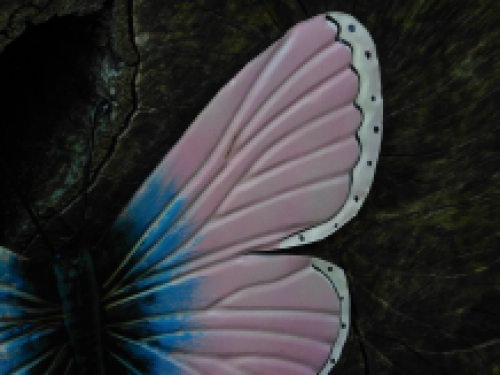 Schmetterlingsgarderobe rosa - handgefertigt aus Metall
