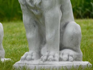 Set Zittende Leeuwen - 53 cm - Steen