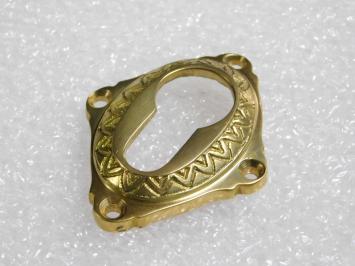 Sierlijk Slotrozet PC - 6 x 4.5 cm - Gepolijst Messing