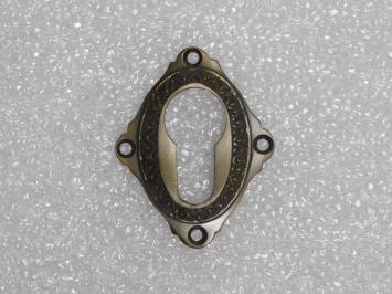 Klassische Schlossrosette PZ – Dunkel patiniertes Messing