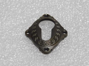 Klassische Schlossrosette PZ – Dunkel patiniertes Messing