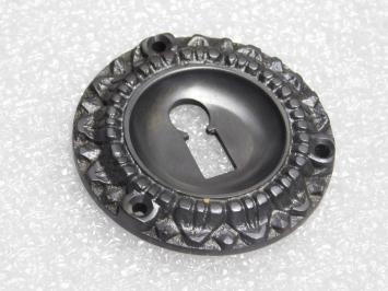 Schlossrosette BB – Rund – Dunkel patiniertes Messing