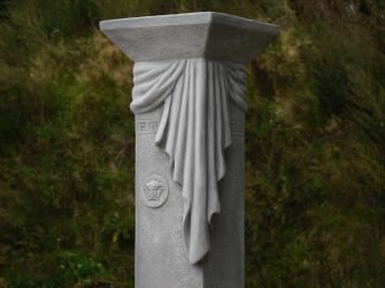 Tuinbeeld Maria op Medusa Sokkel - 170 cm - Stenen Beeld met Zuil Set