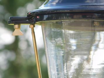 Klassische Stehlampe – 70 cm – Schwarz – Aluminium mit Messing