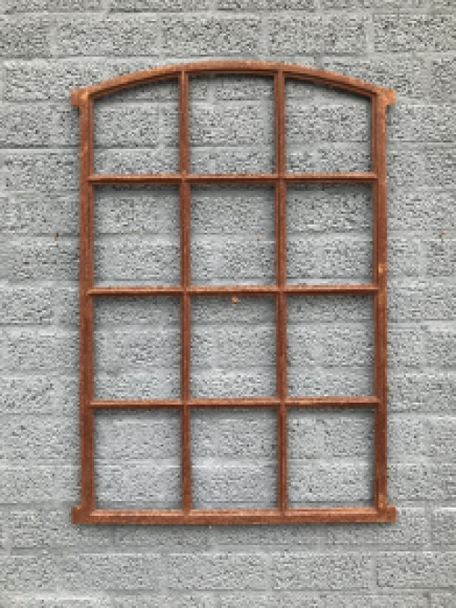 Schuur- stal-raam 12 raamvelden, ideaal gietijzeren raam voor in de tuinmuur, 94.5 x 66.5 cm