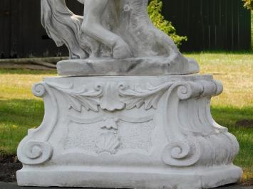 Steigendes Pferd auf Podest XL - 180 cm - Stein