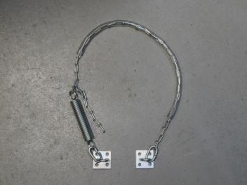 Stormketting met veer - 50 cm - verzinkt