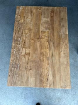 Industrietisch - Holz - schwarzes Metallgestell - 200 x 100 cm