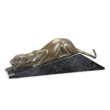 Bronzen beeld van een panter