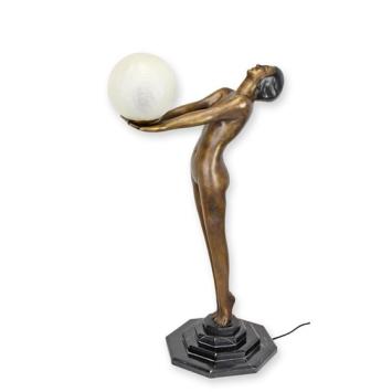 Art Deco Lampe, Lampe mit Globus