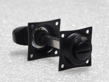 WC-Schloss – Vrij / Bezet – 37 x 37 mm – Mattschwarz