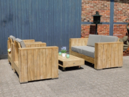 Laatste: Tuinset Berlijn - 2 stoelen, bank en tafel