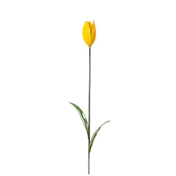 Tuinsteker Gele Tulp - Metaal - Tuindecoratie