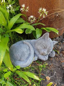 Gartenstatue Katze, Beton