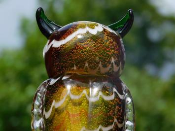 Glazen Beeld Uil – Handgemaakt Glasgeblazen Kunstwerk