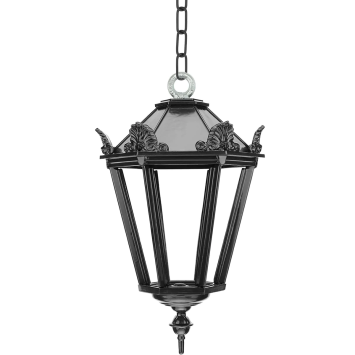 Verandalamp met Ketting - 50 cm - Hanglamp - Zwart