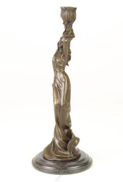 Jugendstil, Bronze, Kerzenständer