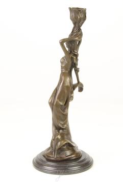 Jugendstil, Bronze, Kerzenständer