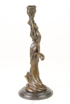 Jugendstil, Bronze, Kerzenständer