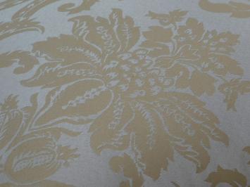 Vintage-Chaiselongue im Barockstil – goldfarbener Holzrahmen – beige gepolstert