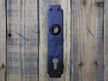 Vintage Türschild – PC 92 – Gusseisen – Antikbraun