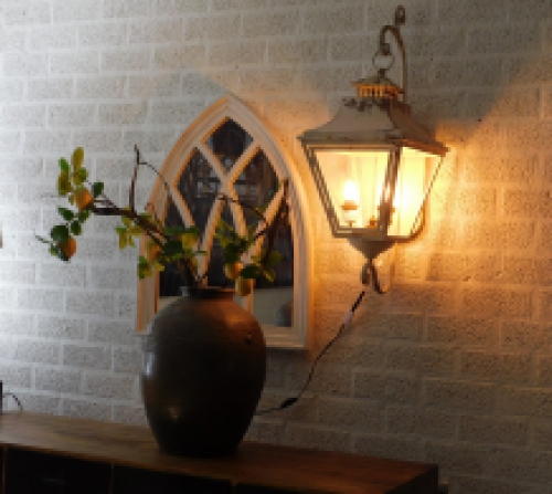 Prachtige vintage wandlamp crème - voor binnen & buiten