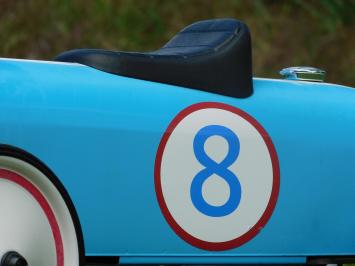 Vintage Auto - Blauw #8 - 80 x 40 cm - Metaal