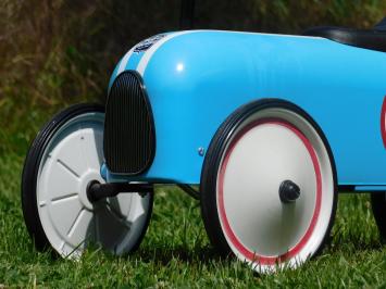 Vintage Auto - Blauw #8 - 80 x 40 cm - Metaal