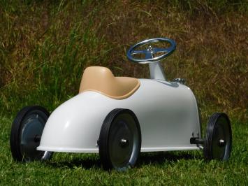 Vintage Auto - Wit - 85 x 45 cm - Metaal