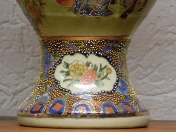 Vintage-Vase – 50 cm – Satsuma-Stil – Handbemaltes Porzellan