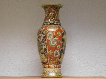 Vintage-Vase – 62 cm – Japanischer Satsuma-Stil – Handbemaltes Porzellan