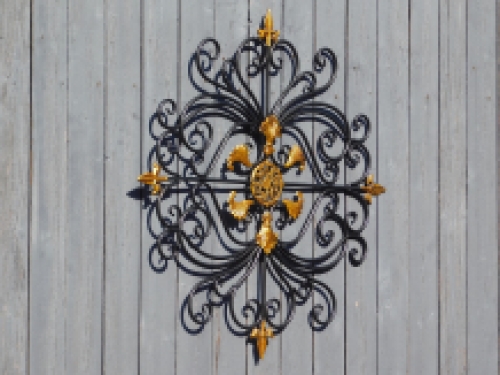 Wandornament Vivere - Fenstergitter - schwarz mit gold - Schmiedeeisen, noch 2