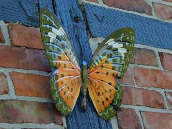 Vlinder Oranje - 35 cm - Wanddecoratie - Metaal