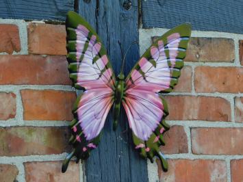 Vlinder Paars - 35 cm - Wanddecoratie - Metaal