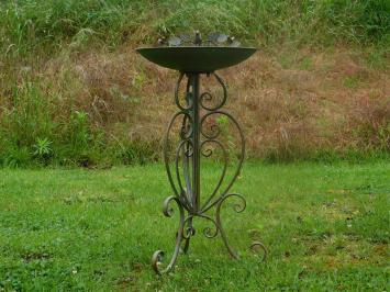 Vogeltränke / Futterschale mit Vögeln – stehend – 82 cm – Metall