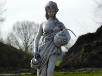 Frau mit Krügen - 80 cm - Stein - Wasserauslauf