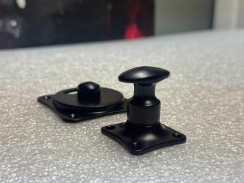 Toilet set - vrij / bezet - zwart - complete deurbeslag set