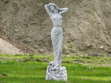 Beeld Vrouw op Waterloop - 70 cm - Steen