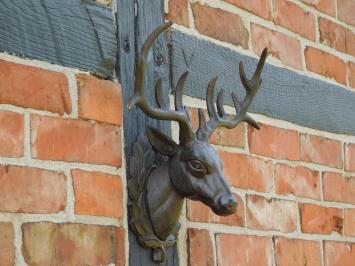 Wandornament Hirsch - Braun - Gusseisen