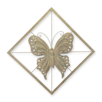 Elegantes Wandornament „Schmetterling“ – 100 x 100 cm – Metall
