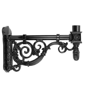 Gevelarm xl, wandsteun aluminium voor buitenverlichting, fraai.