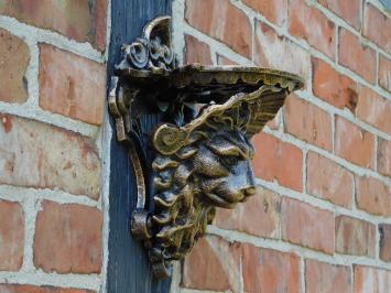 Wandkonsole Löwenkopf – Bronze-Optik – Gusseisen