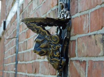 Wandkonsole Löwenkopf – Bronze-Optik – Gusseisen