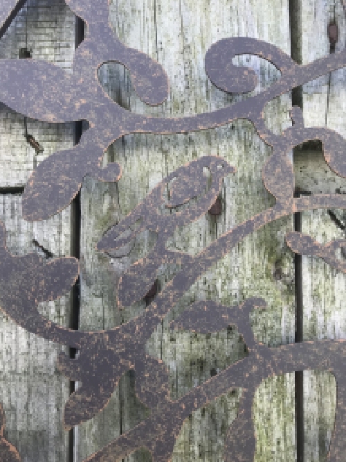 Wandschmuck aus Metall 'Baum des Lebens', mit Vögeln
