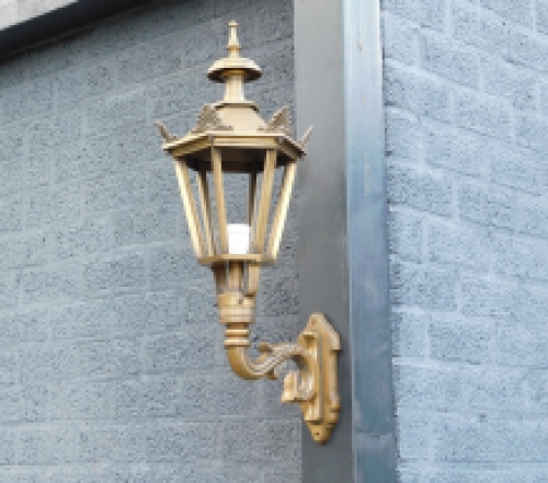 Prachtige klassieke wandlamp Karel - messing gepatineerd