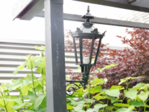 Wandlamp - Groen - Alu - Decoratieve Arm + Middel Kap - Tuindecoratie