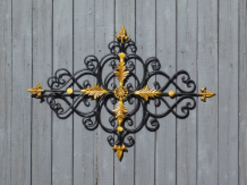 Wandornament Vie - Fenstergitter - schwarz und gold - Schmiedeeisen, noch 2