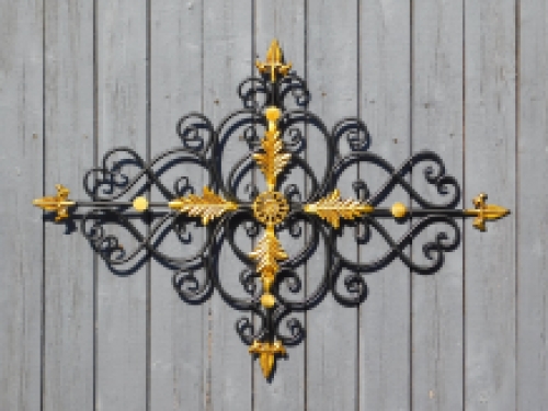 Wandornament Vie - Fenstergitter - schwarz und gold - Schmiedeeisen, noch 2