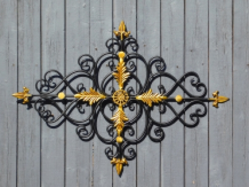 Wandornament Vie - Fenstergitter - schwarz und gold - Schmiedeeisen, noch 2